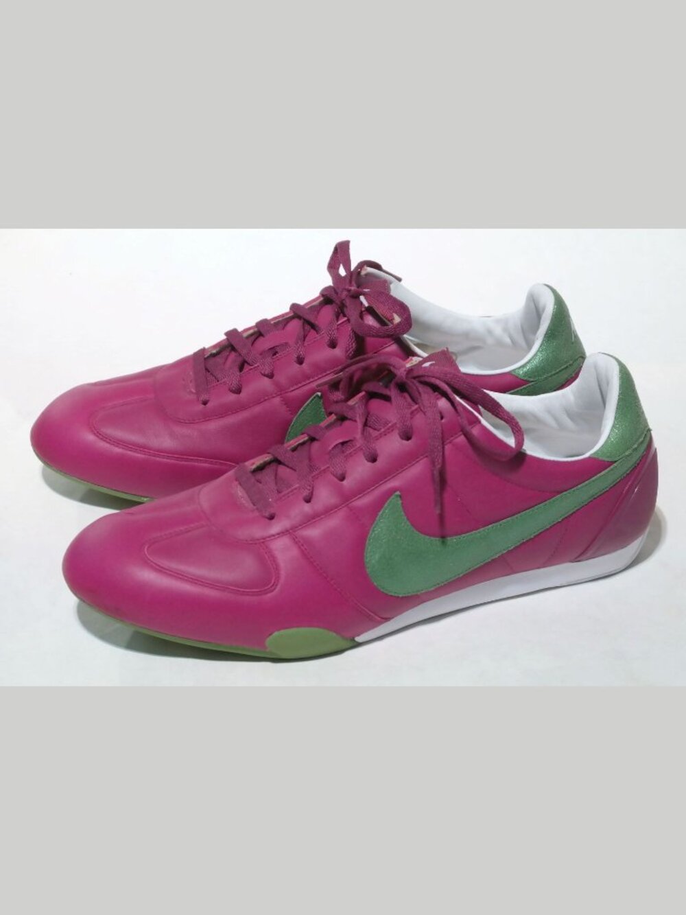 RARE NIKE WOMEN PREMIUM SNEAKERS MAUVE LEATHER SHOES 311919 631 US 12
